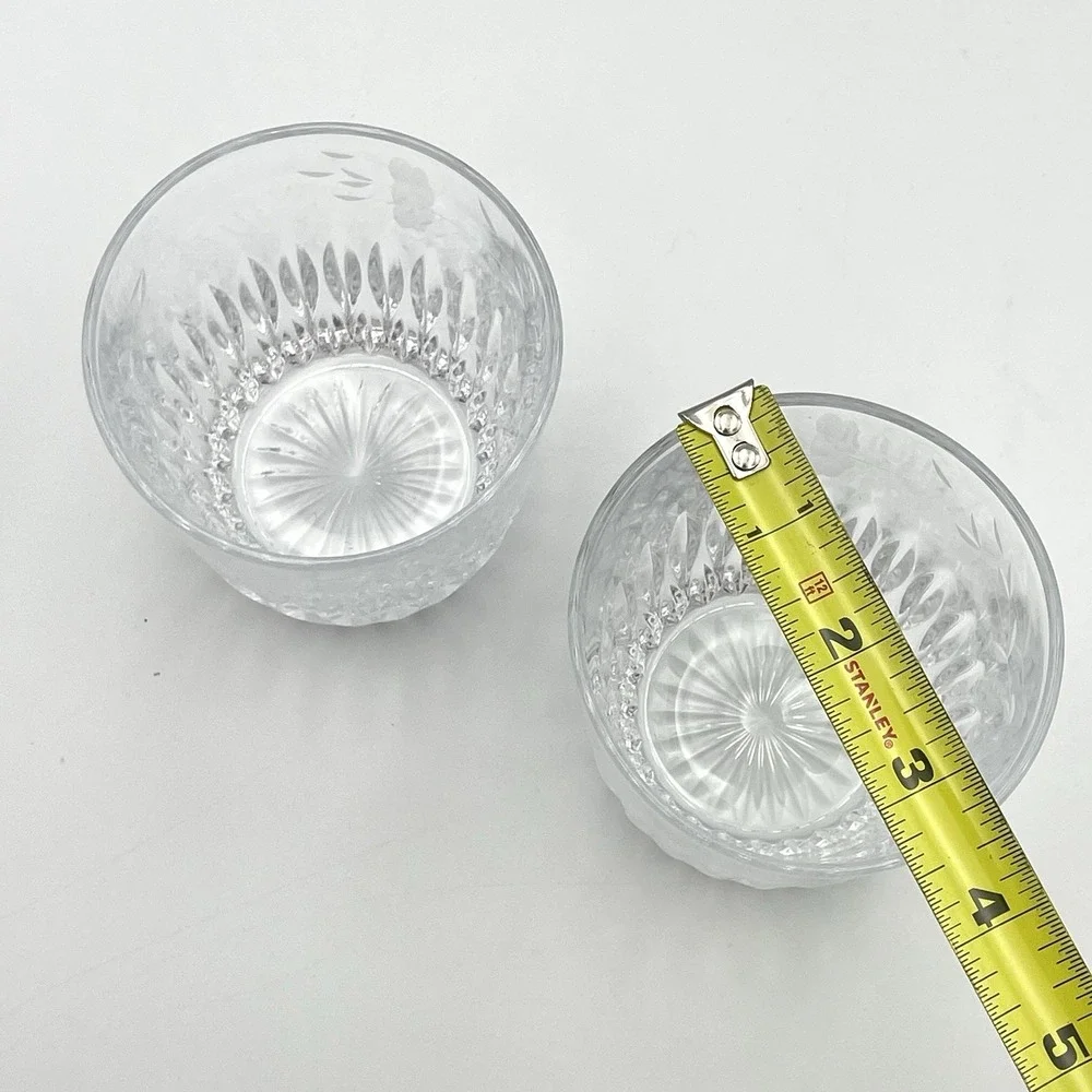 Vintage Princess House Heritage Set Of 2 Old Fashioned Rocks Glasses 10oz Floral